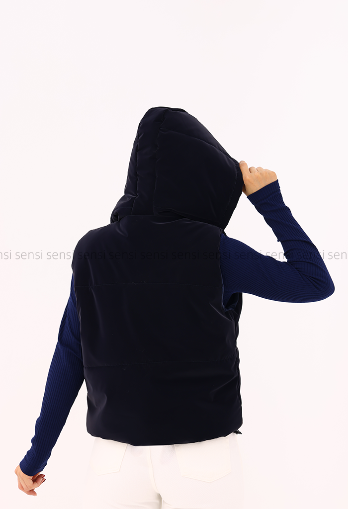 پافر آستر دار زنانه کوتاه سیلیکونی کلاه دارکد1006676